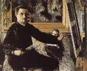 Gustave Caillebotte The self-portrait in front of easel Germany oil painting artist